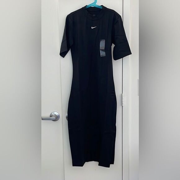 NWT Nike Essential Midi Dress Black Women Size S - Picture 3 of 12